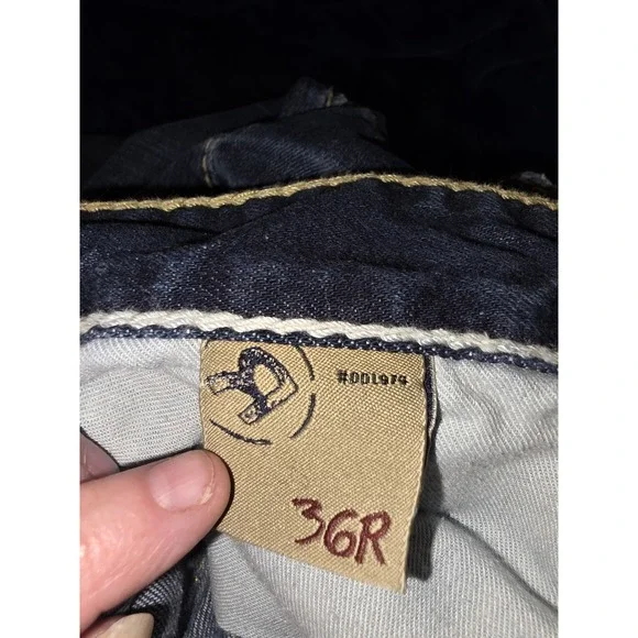 Big Star Selvaged Jeans 36 R. Dark Blue Destreed.